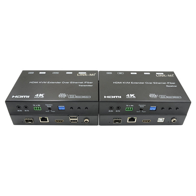 4K AV عبر IP Fiber HDMI KVM Extender دعم Unicast Multicast مع USB RS232