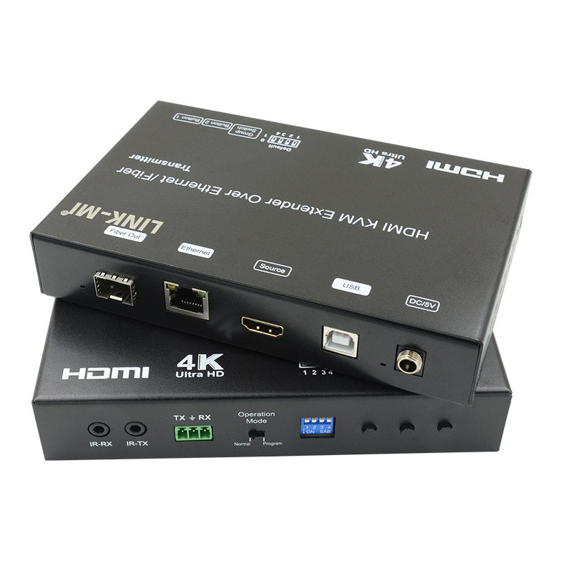 4K AV عبر IP Fiber HDMI KVM Extender دعم Unicast Multicast مع USB RS232