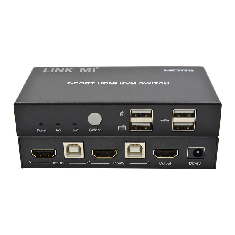 4K 2Port HDMI KVM Switch دعم 4K 30Hz منفذ USB من النوع B