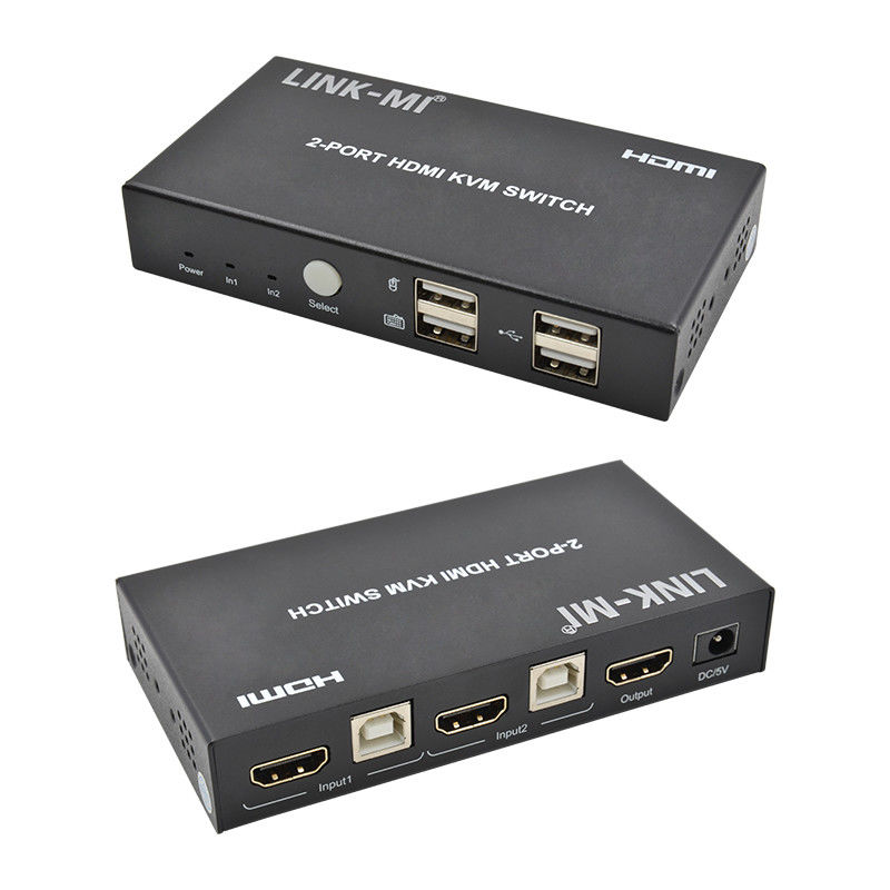 4K 2Port HDMI KVM Switch دعم 4K 30Hz منفذ USB من النوع B
