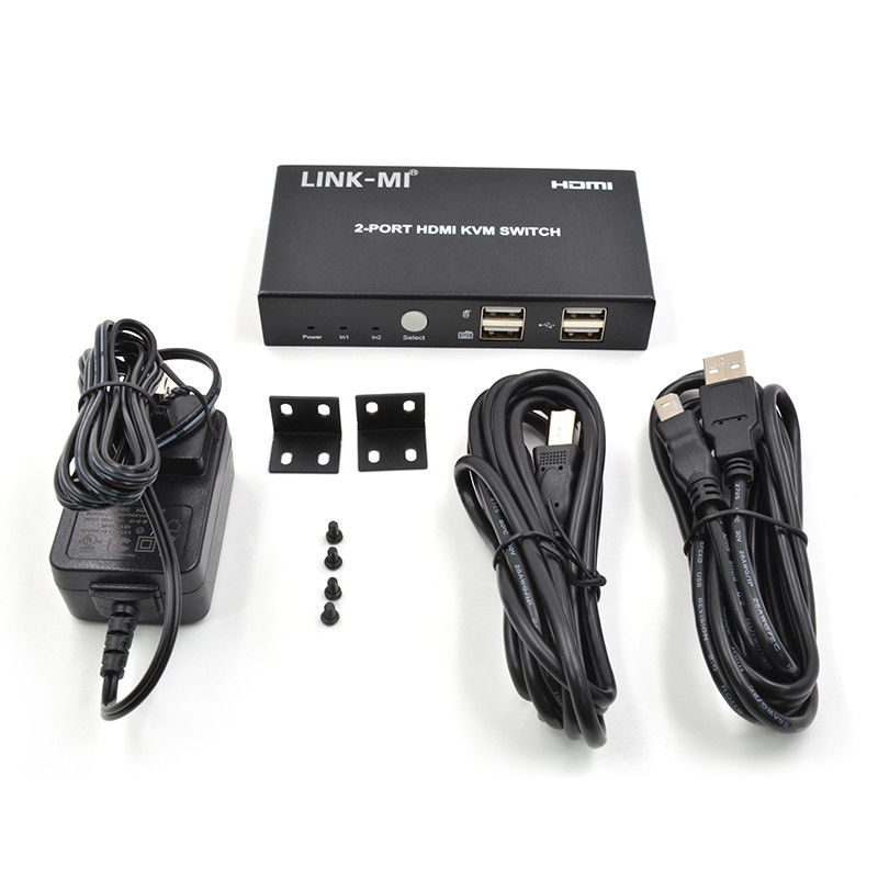 4K 2Port HDMI KVM Switch دعم 4K 30Hz منفذ USB من النوع B