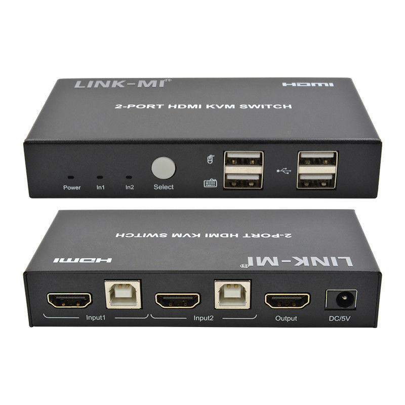 4K 2Port HDMI KVM Switch دعم 4K 30Hz منفذ USB من النوع B