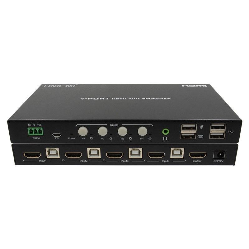 HDCP2.2 1.4 4K KVM Switch HDMI YUV4:44 8 بت مع استخراج الصوت التناظري
