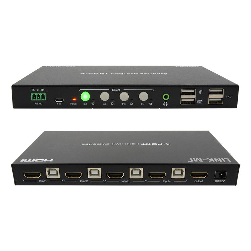 HDCP2.2 1.4 4K KVM Switch HDMI YUV4:44 8 بت مع استخراج الصوت التناظري