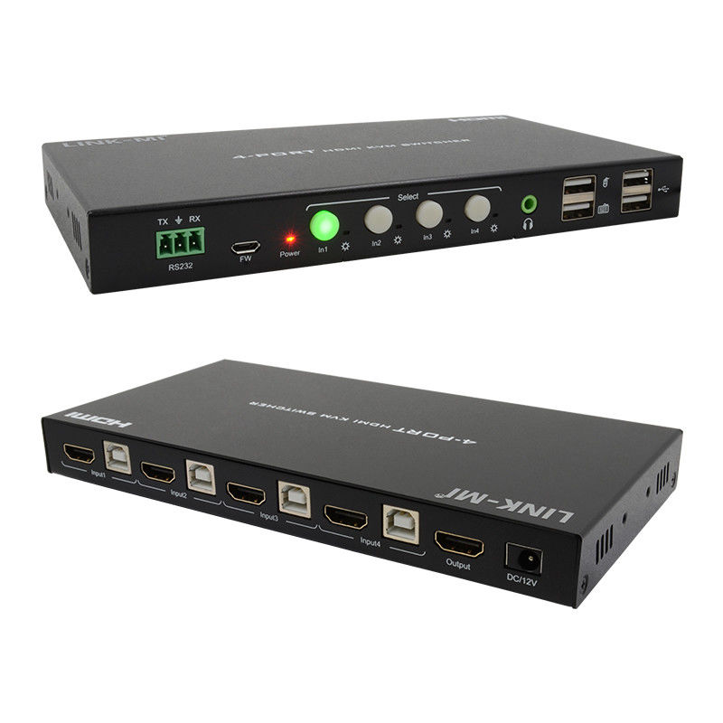 HDCP2.2 1.4 4K KVM Switch HDMI YUV4:44 8 بت مع استخراج الصوت التناظري
