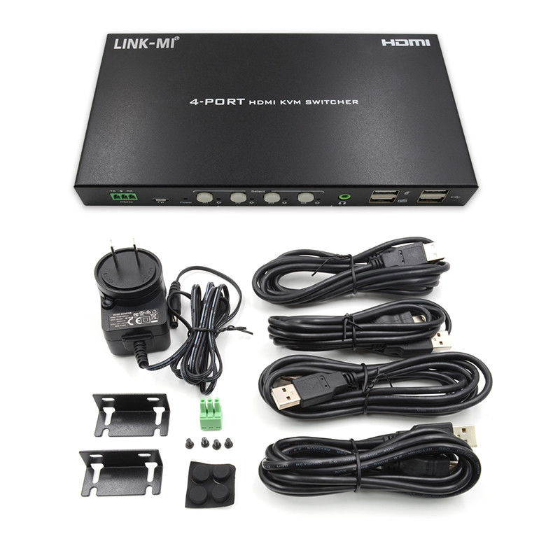 HDCP2.2 1.4 4K KVM Switch HDMI YUV4:44 8 بت مع استخراج الصوت التناظري