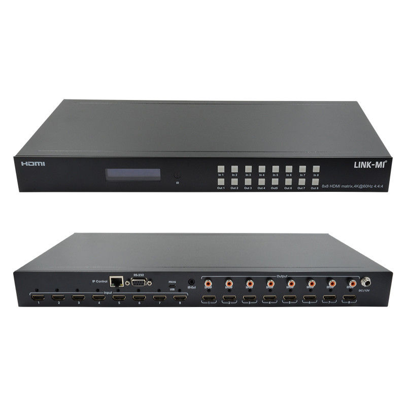 8x8 4K HDMI محول مصفوفة وحدات مع SPDIF خارج IP التحكم في واجهة العرض الويب GUI ل 8 شاشات UHD
