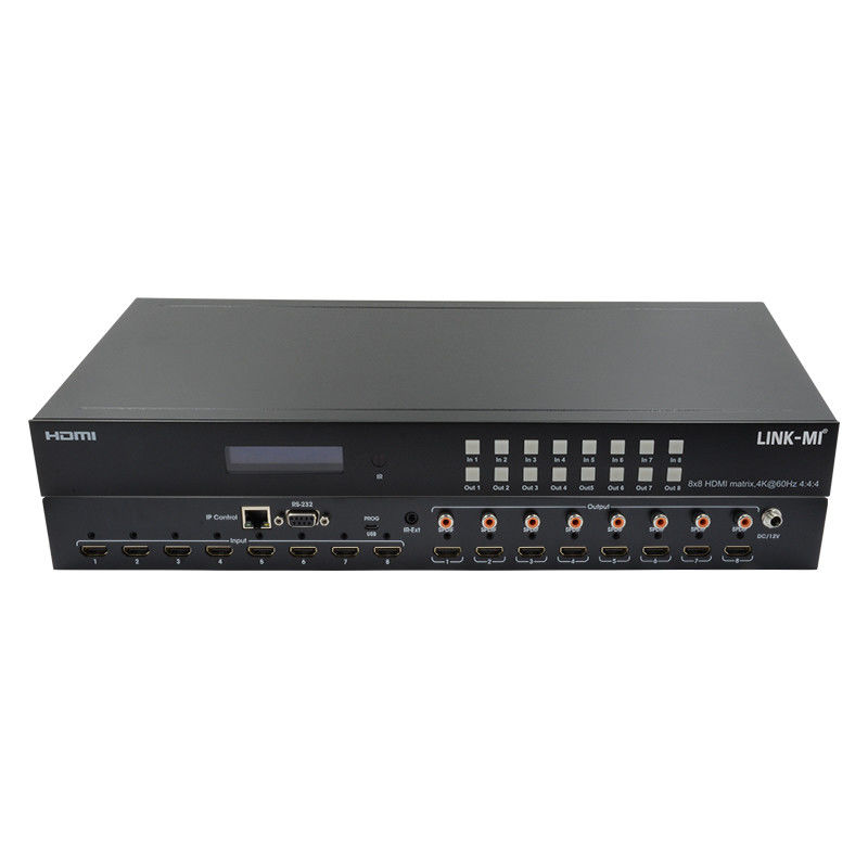 8x8 4K HDMI محول مصفوفة وحدات مع SPDIF خارج IP التحكم في واجهة العرض الويب GUI ل 8 شاشات UHD