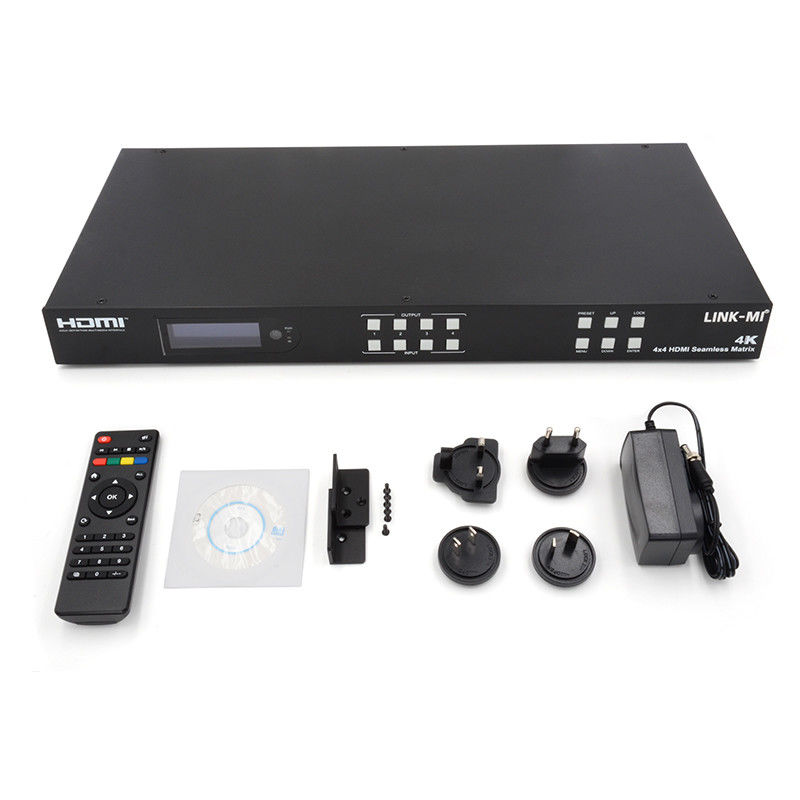 عازل حائط فيديو HDMI 4K بدون حائط عازل حائط HDMI 2X2 4 في 4 خارجا