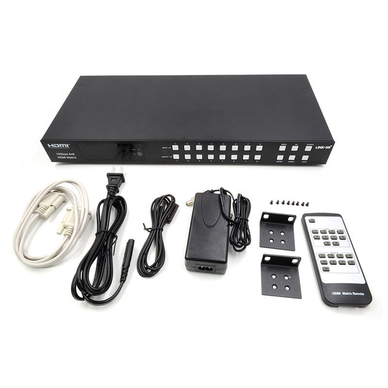 18Gbps 8x8 المصفوفة المفتاح مع دعم وظيفة ARC 4K2K 60Hz YUV 4:4:4