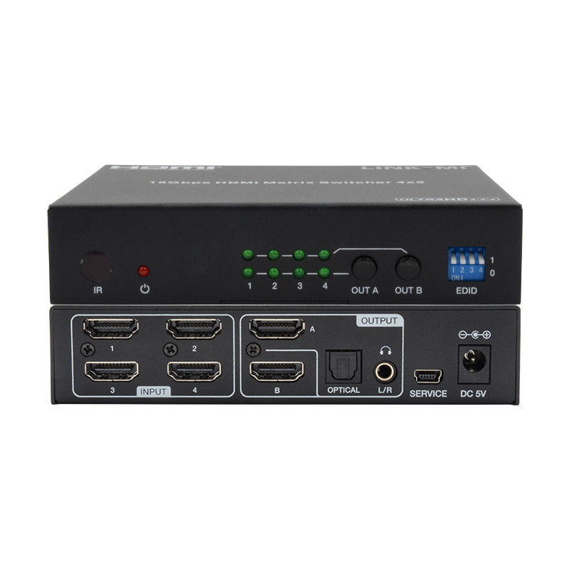4X2 HDMI المصفوفة التبديل Hdmi التبديل الصوت المستخرج 4K إلى 1080P مبدل الفيديو
