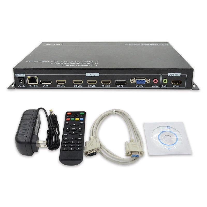 PIP POP HDMI Multi Viewer 4k 4x1 مع IR Remote Control RS232 التحكم في مركز التحكم