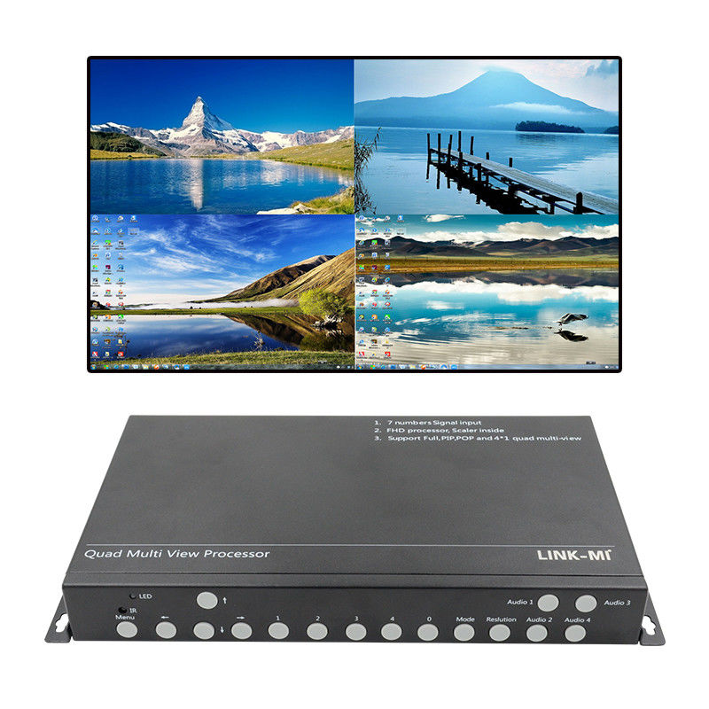 PIP POP HDMI Multi Viewer 4k 4x1 مع IR Remote Control RS232 التحكم في مركز التحكم