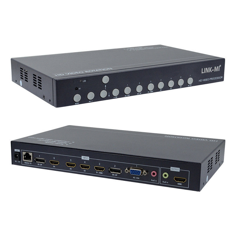 12 فولت HDMI وديو حائط مراقب وديو دوار 90 180 270 درجة HD الفيديو رفع نطاق المفتاح الدواري