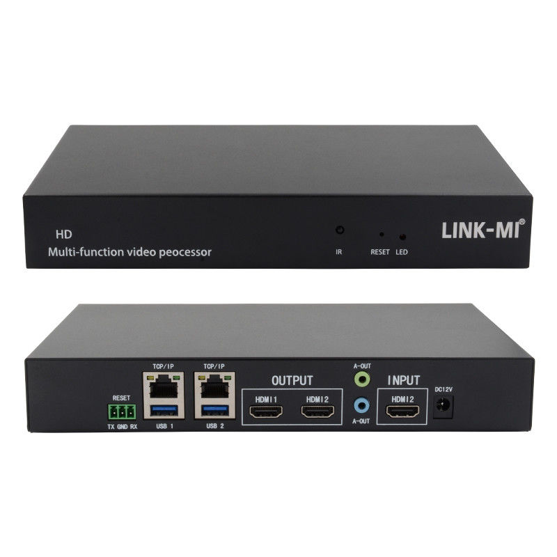لغات متعددة RS232 HDMI وحدة تحكم فيديو الحائط HD Caption Adder معالج فيديو HDMI