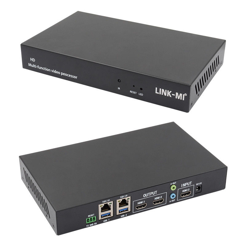 لغات متعددة RS232 HDMI وحدة تحكم فيديو الحائط HD Caption Adder معالج فيديو HDMI