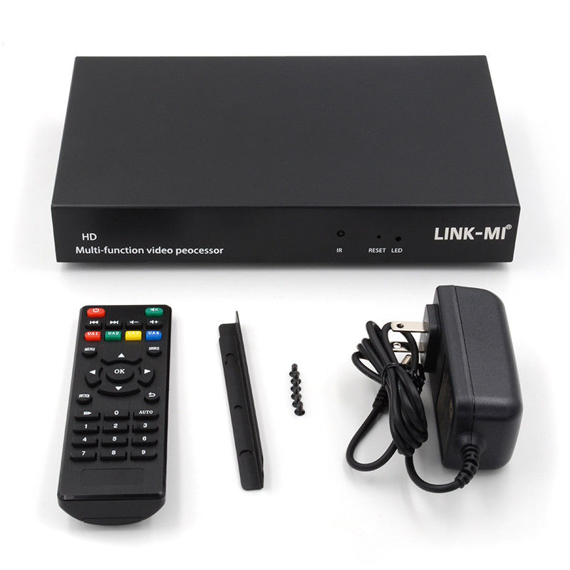 لغات متعددة RS232 HDMI وحدة تحكم فيديو الحائط HD Caption Adder معالج فيديو HDMI