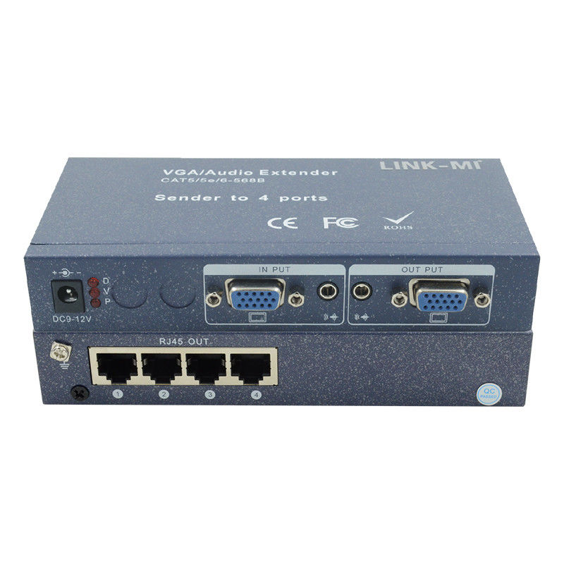 15pin 4 Port VGA Extender 1 إلى 4 VGA Splitter 4 قنوات فيديو UTP Extender