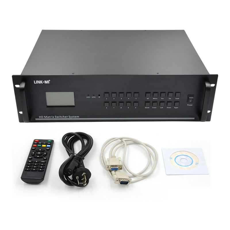 16 في 16 الخروج HDMI مصفوفة التبديل 4K 16X16 مصفوفة الفيديو دعم مدخل إشارة VGA DVI SDI