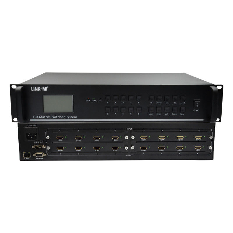 4K الفيديو الصوت المصفوفة 8X8 HDMI المصفوفة نظام التبديل RS232 TCP/IP التحكم عن بعد