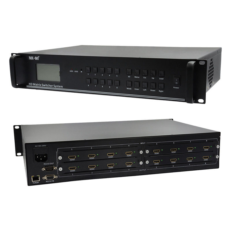 4K الفيديو الصوت المصفوفة 8X8 HDMI المصفوفة نظام التبديل RS232 TCP/IP التحكم عن بعد