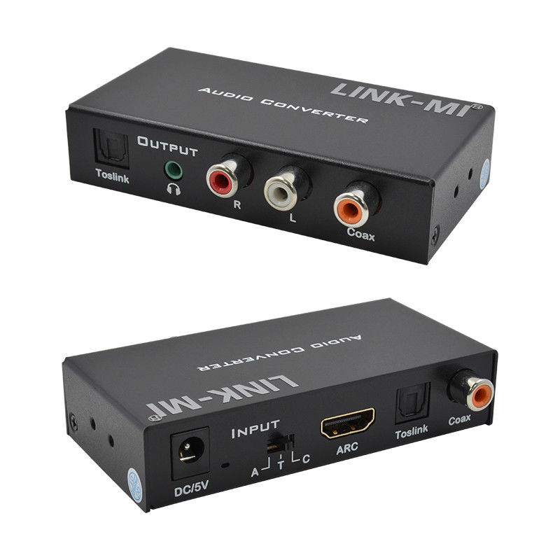محول داك رقمية المحول الصوتي التناظري دعم HDMI ARC Toslink Coax الصوت الرقمي