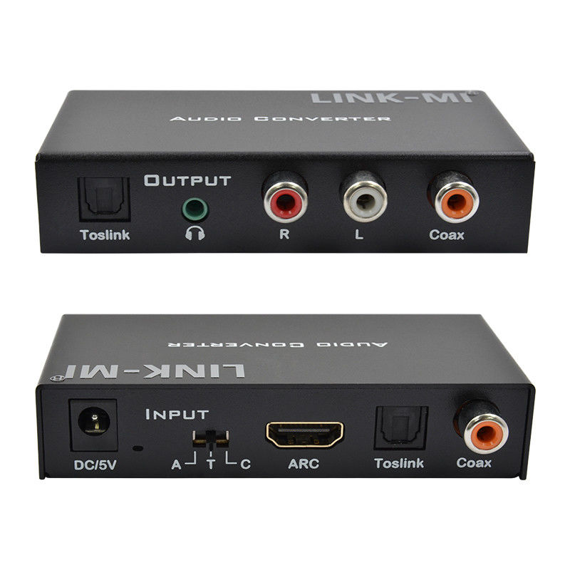 محول داك رقمية المحول الصوتي التناظري دعم HDMI ARC Toslink Coax الصوت الرقمي