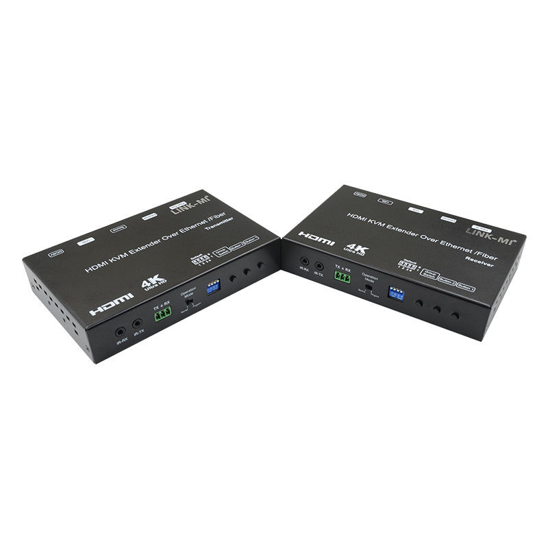 HDMI USB AV عبر IP KVM Extender عبر دعم الألياف POE RS232 Unicast Multicast