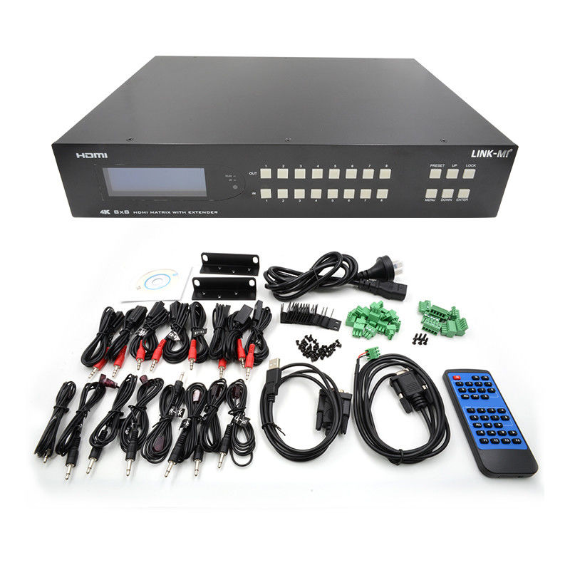 8X8 HDMI مدّع المصفوفة حتى 70m 8 HDMI Loop Out 4K60Hz HDMI Video Switch