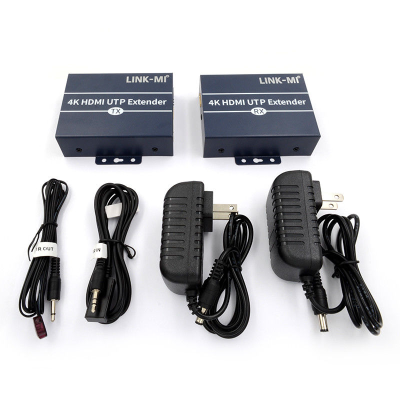 120m 4K HDMI Extender عبر كابل Cat6 Cat6e مع HDMI Loop Out IR Control