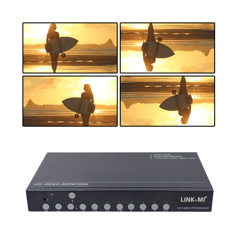 12 فولت HDMI وديو حائط مراقب وديو دوار 90 180 270 درجة HD الفيديو رفع نطاق المفتاح الدواري