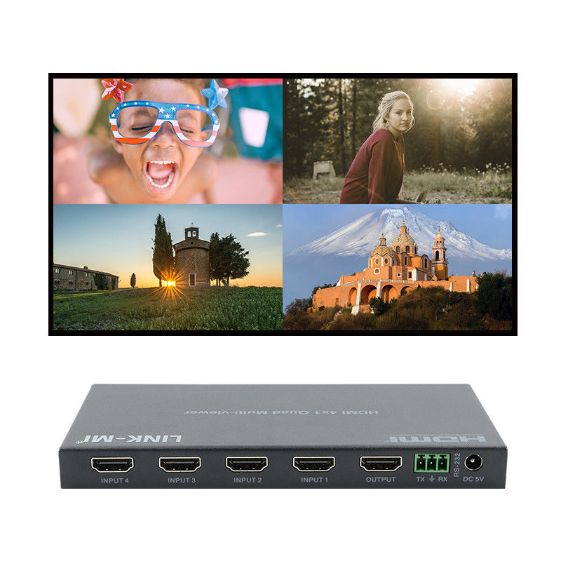 أداء عالي HDMI 4x1 Quad Multi Viewer HDMI 1.4b HDCP 1.4 و DVI متوافق