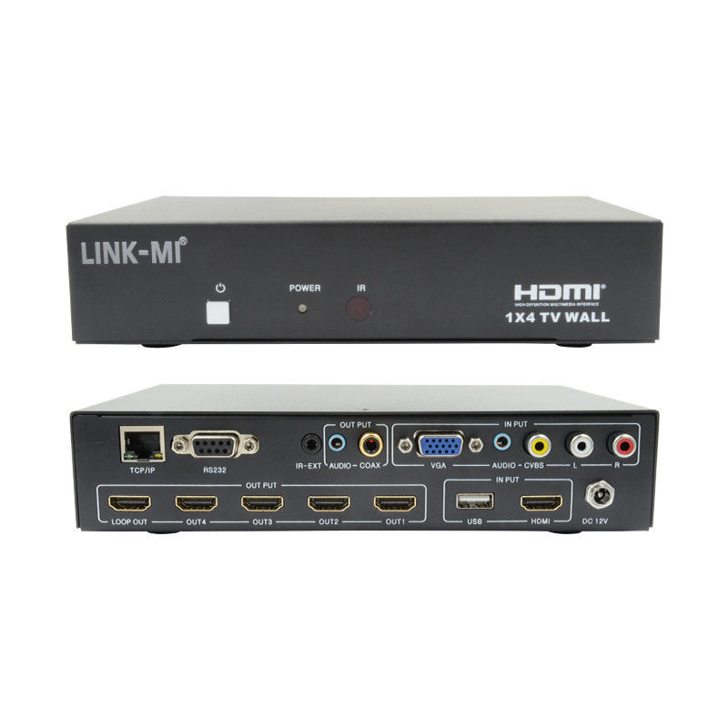 LM-TV04L HDMI 1x4 TV WALL دعم CVBS/VGA/HDMI/USB مصادر مدخلات تشغيل