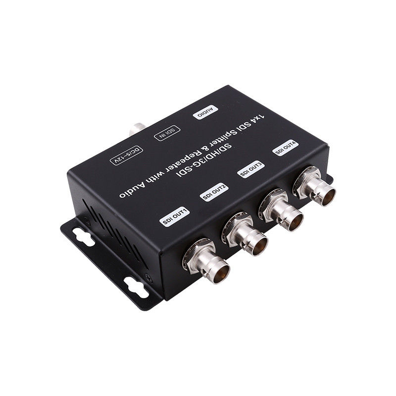 HD/SD-SDI 1 إلى 4 مكبر التوزيع المكرر مع الصوت 75 أوم عائق الخروج