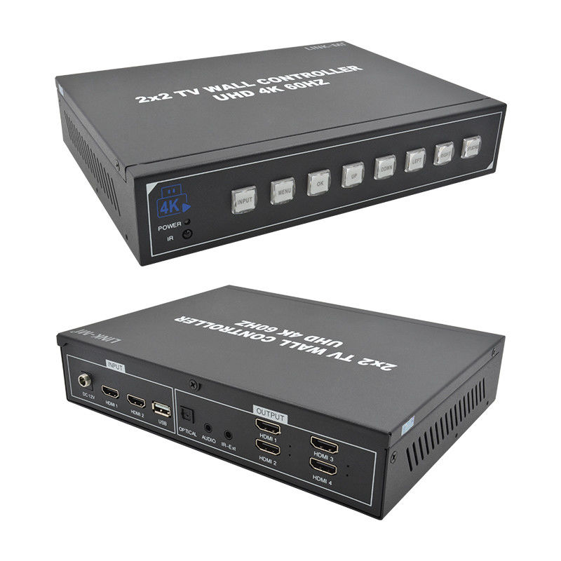 1X4 1X3 1X2 2X1 3X1 4X1 معالج حائط تلفزيون UHD لحد أقصى 3840x2160 60Hz دقة المدخل
