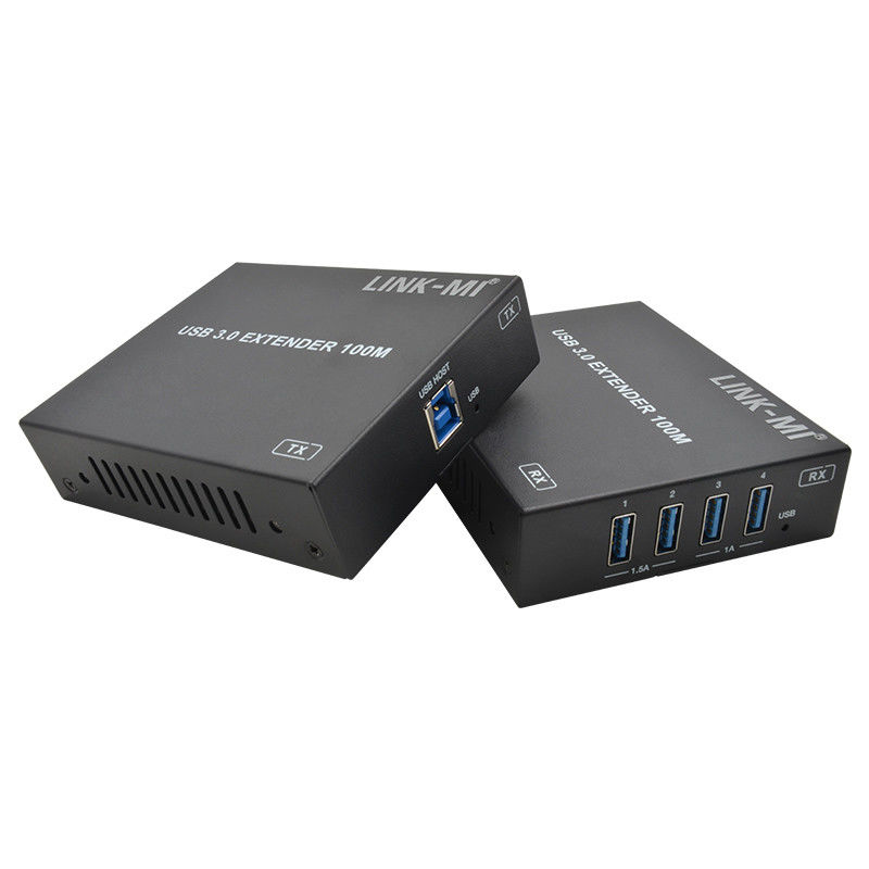 التيار الكهربائي 100-240 فولت 50/60 هرتز المدخل USB 3.0 Extender 100m السرعة والاتصال المستقر