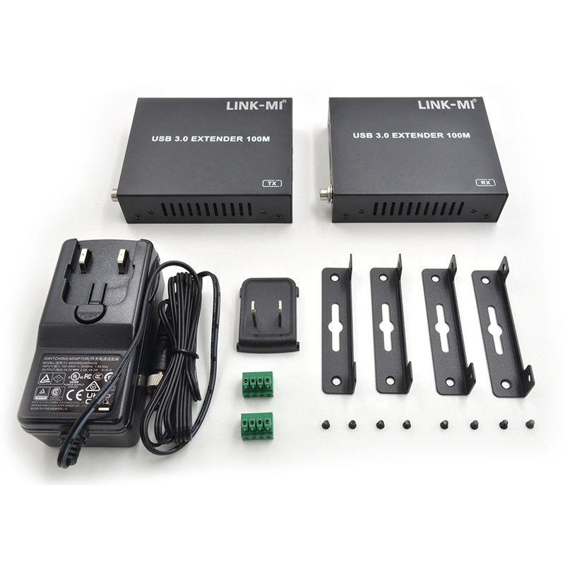 التيار الكهربائي 100-240 فولت 50/60 هرتز المدخل USB 3.0 Extender 100m السرعة والاتصال المستقر