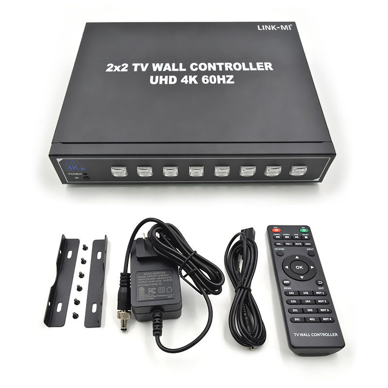 4K60 2x2 وحدة تحكم حائط فيديو لـ 4 أجهزة تلفزيون تلتصق دعم 1x2 1x3 1x4 4x1 3x1 2x1 UHD TV Wall Processor