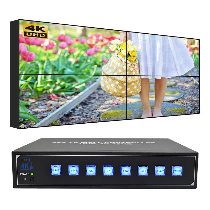 وحدة تحكم حائط فيديو 4K لأكثر من 4 أجهزة تلفزيونية وحدة تحكم حائط فيديو USB HDMI 2x2
