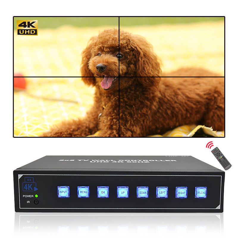 2x2 4K حاسوب حائط فيديو HDMI مع 180 درجة الدوران دعم 1x4 1x3 1x2 2x1 3x1 4x1 4K60 حاسوب حائط تلفزيوني