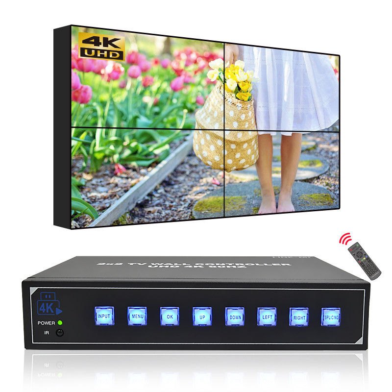 4K HDMI حائط الفيديو يدعم USB Auto Play 2X2 معالج حائط الفيديو 1X2 1X3 1X4 حائط التلفزيون