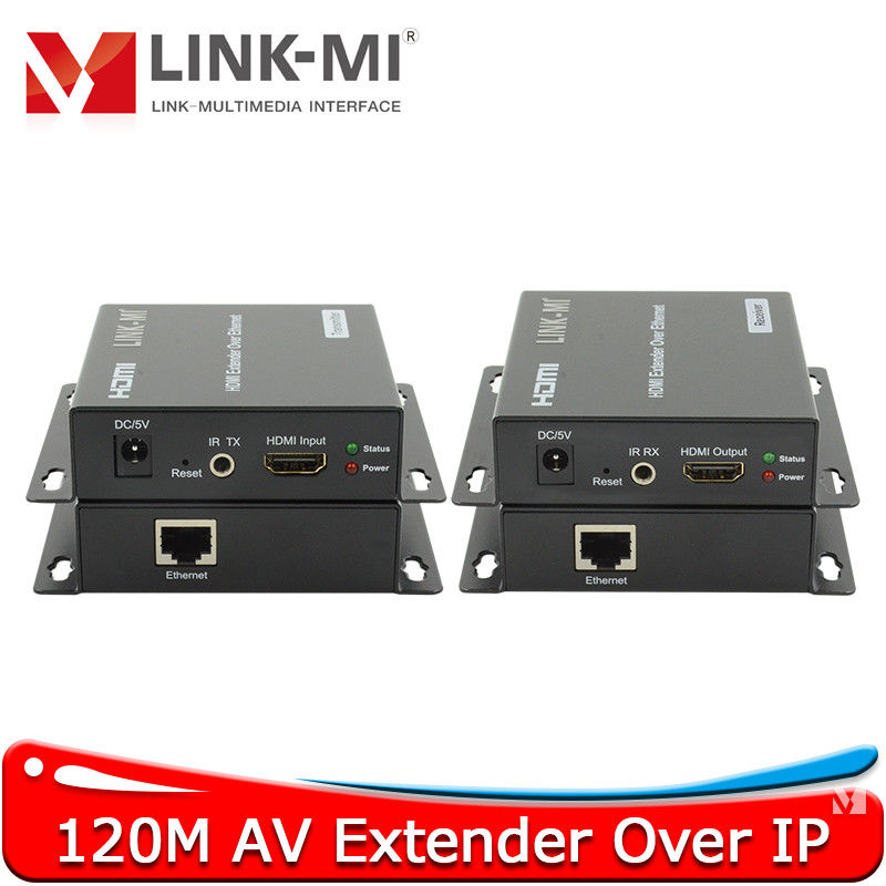 120M AV عبر IP H.264 مكشف لنقل الصوت والفيديو الموثوق به عبر TCP / IP مع مدخل 1x HDBT